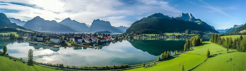 欧式建筑的户外绿色田野风景背景,高清,摄影图,摄影图片,图片大全,摄影图免费下载
